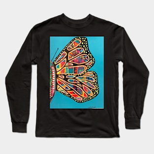 Butterfly in Aqua Long Sleeve T-Shirt